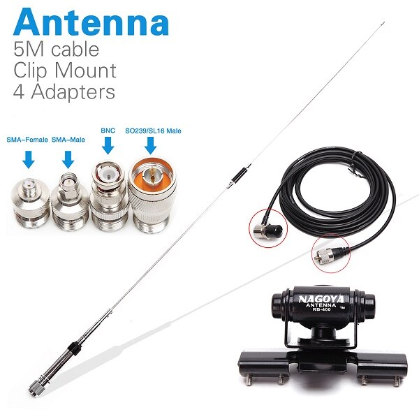 Nagoya NL-770R Dual Band VHF/UHF 144/430MHz 3.0/5.5 dBi High Gain NL 770R Car Radio Mobile/Station Antenna SL16-J/M Male PL-259: as shown 2