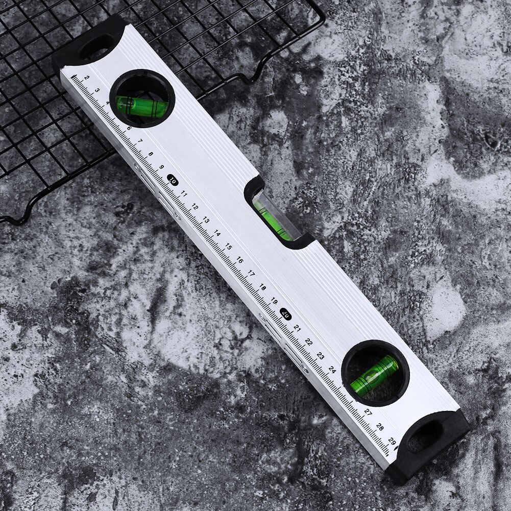 Horizontal Ruler Measuring Ruler Spirit Level 300mm Aluminum Alloy Durable Practical Sturdy Student Construction Site Tool