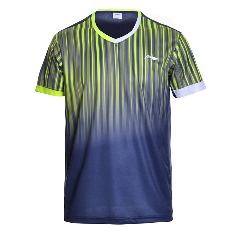 Camisetas de bádminton li-ning transpirables para hombres, camisetas livianas de competición, Top Comfort LiNing, Camiseta deportiva AAYM147 CONF17
