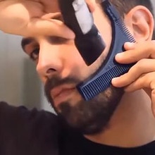 Børste + kam ansigtsskæg barbering rengøring plejesæt mænd skæg overskæg oval