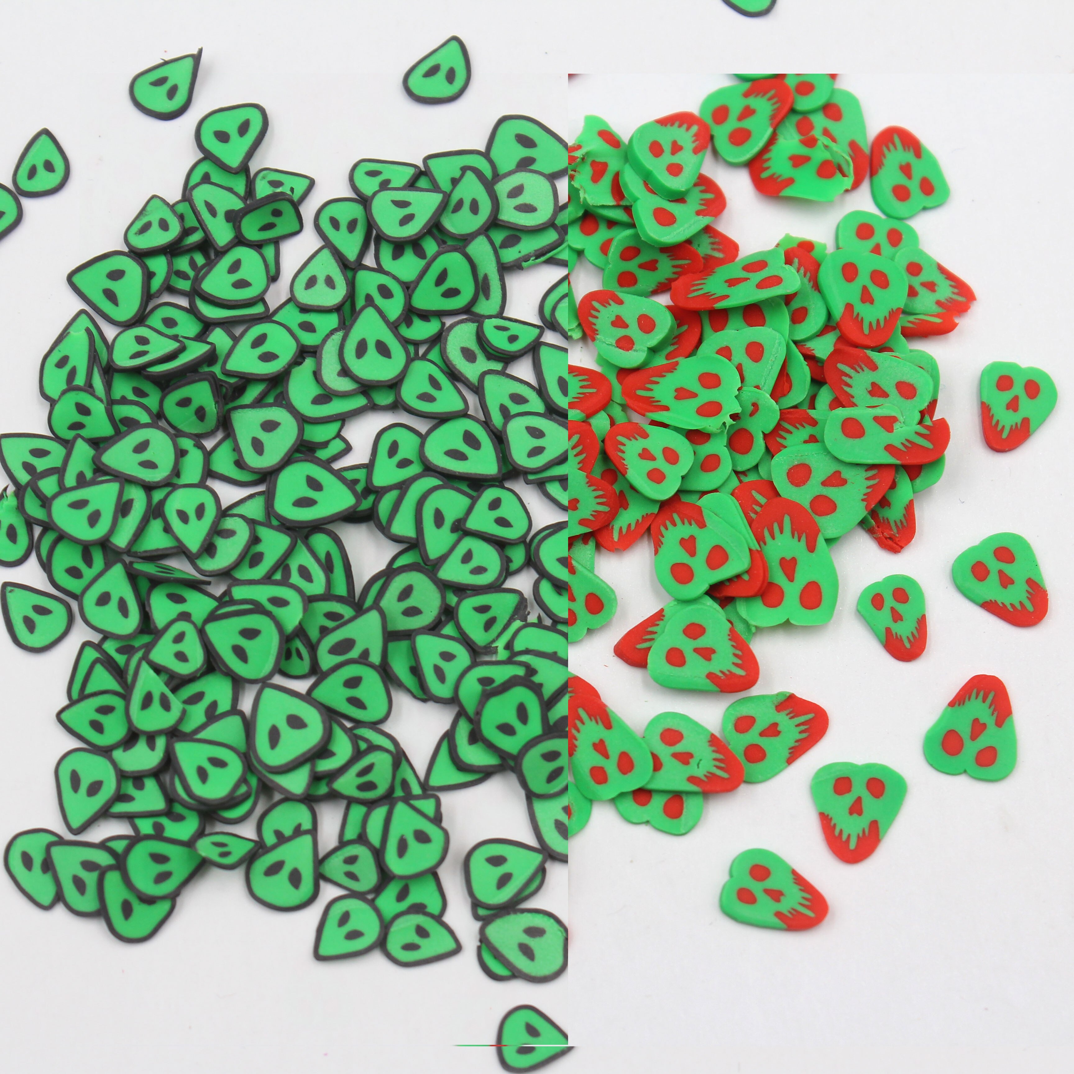 100g/ lot aliens polymeer zachte klei grimas plakjes schotel man sprinkles voor kunst decoratie knutselen vulmiddel accessoires