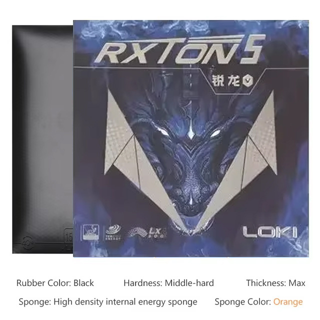 Loki rxton 1 3 5 7 tênis de mesa borracha pegajosa ping pong borracha topsheet com esponja elástica pré-intonizada loki borracha paletas de: YELLOW