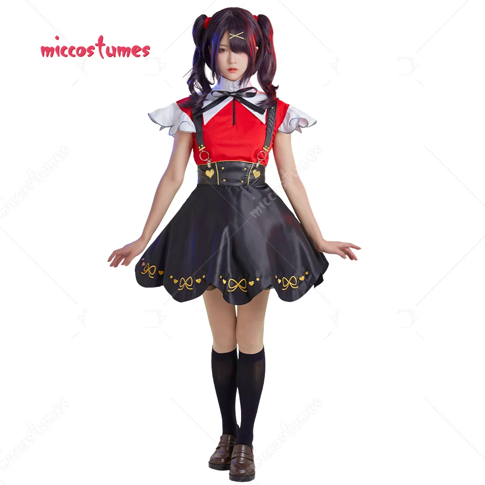 Miccostumes Women's Ame chan Cosplay Costume Cosplay Kawaii Suspender Skirt with Complete Accessories: XS