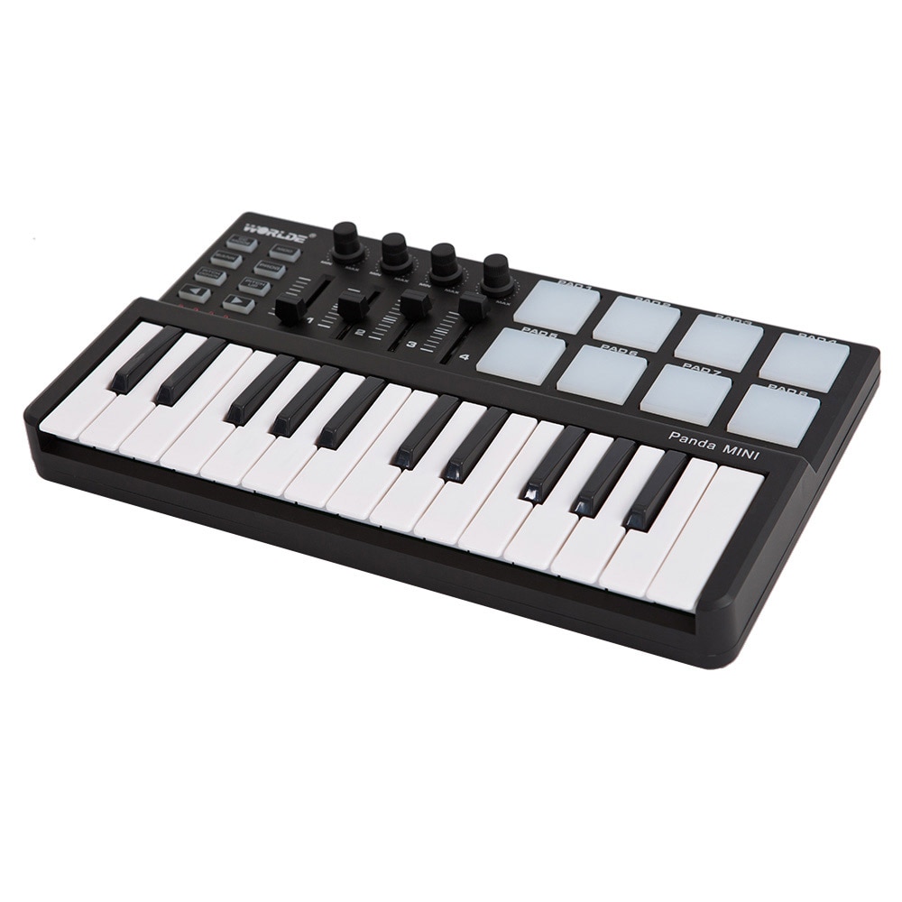 Worlde Panda mini Portable Mini 25-Key USB Keyboard and Drum Pad MIDI Controller Musical instruments