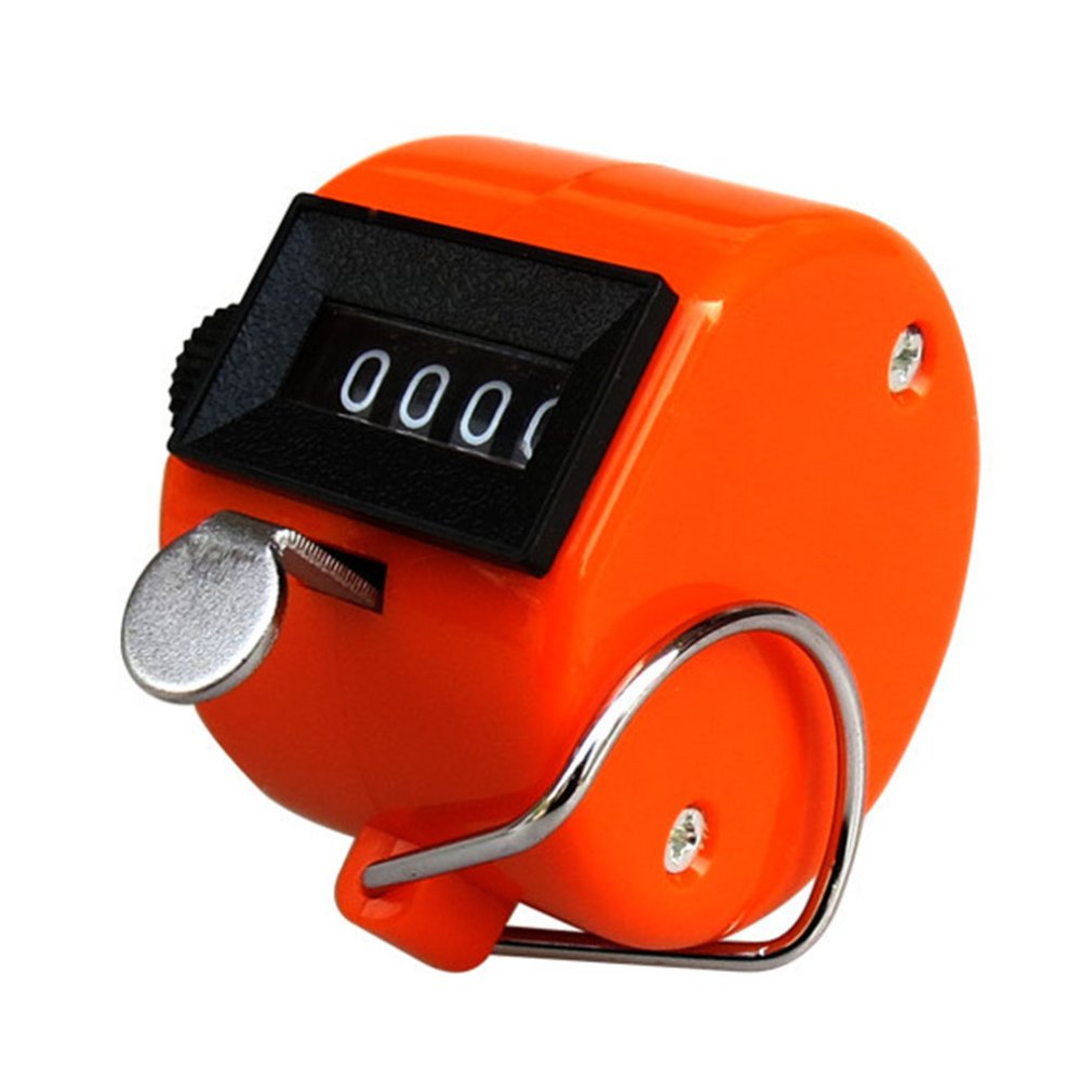 Compteur de bouddha à quatre couleurs, mécanique en plastique: Orange