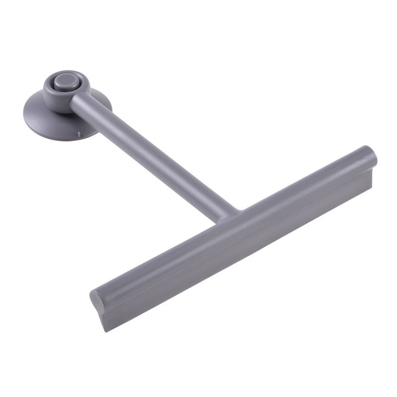 Douche Zuigmond Glas Ruitenwisser Schraper Douche Zuigmond Cleaner Met Siliconen Houder Badkamer Spiegel Ruitenwisser Schraper Glas Schoon: C-Gray