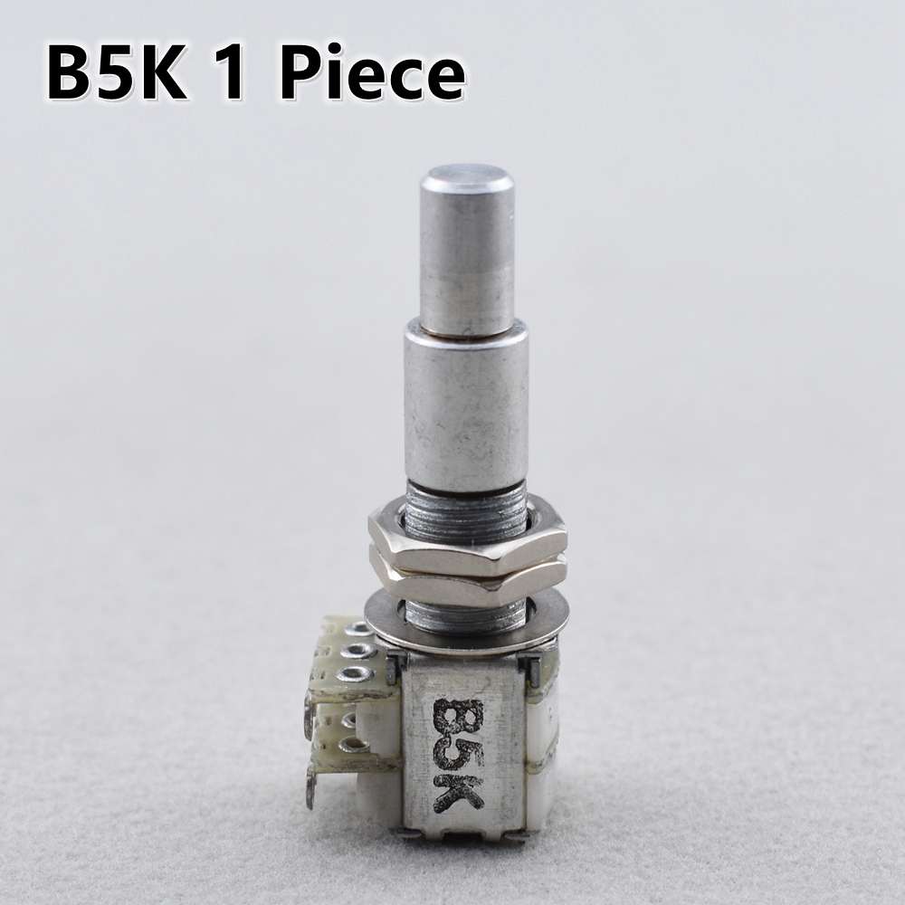 Potenziometro concentrico doppio impilato per chitarra basso da 1 pezzo (pentola) con accessori per chitarra con fermo centrale: bianca