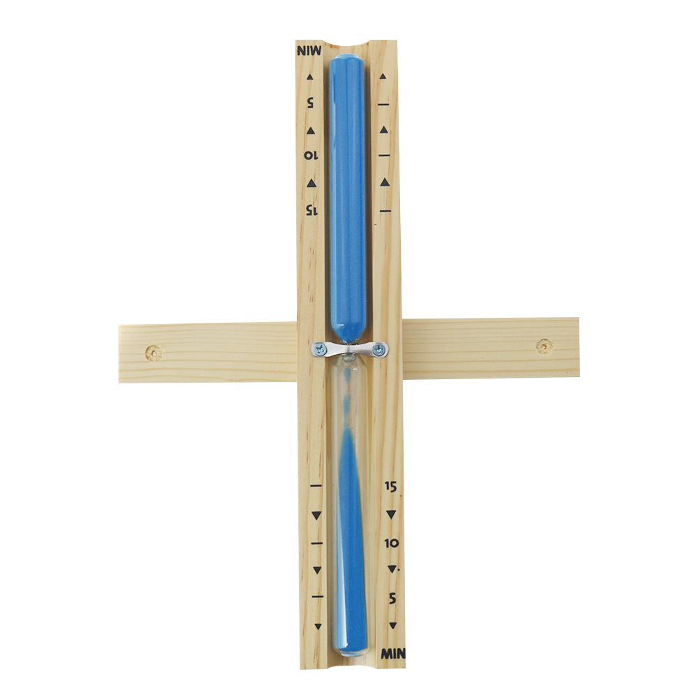 Wall-Mounted Rotating Sauna Clock Wooden Hourglass blue Sand Timer 15 Minutes Timer Home Decoration Accessories