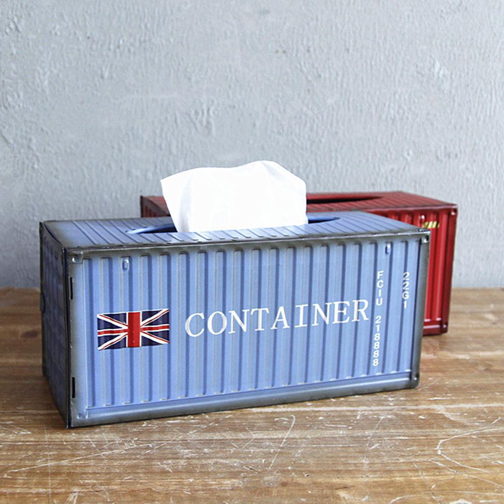 Retro Container Iron Tissue Doos Thuis Auto Servet... – Grandado