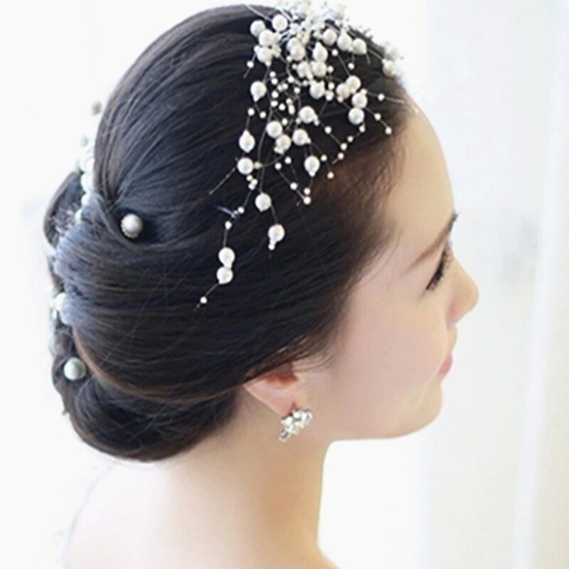 Línea de pesca de decoración navideña, 2 yardas, 8 + 3mm, perlas artificiales, cadena de cuentas, guirnalda de flores, de boda # SBT