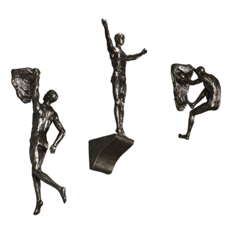 Wall Decoration Nordic Style Retro Man Climbing Wall Background Wall Decorations Hanging Statue Living Room Background