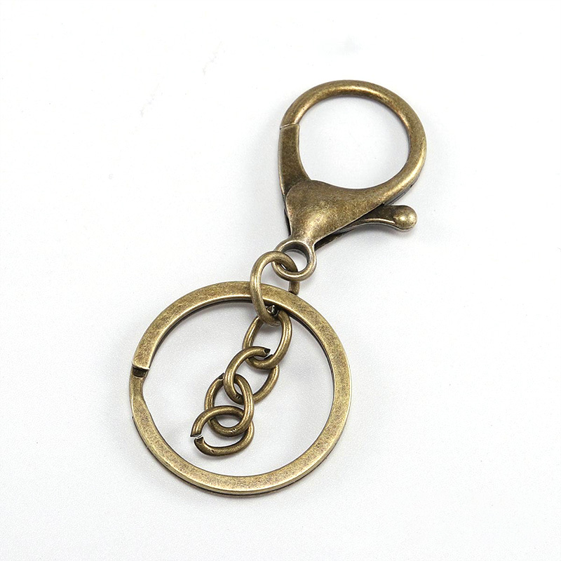 Popular 1PC Classic Key Chain Lobster Clasp Key Ring Key Hook: B Bronze