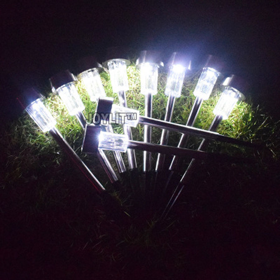 1pcs/lot waterproof RGB White Solar tube light solar energy charging led lawn lamp stainless steel for garden