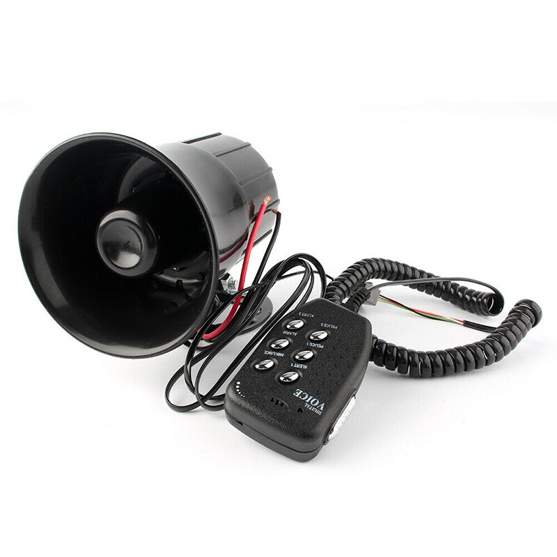 Car Warning Alarm Fire Siren Horn PA Speaker MIC System 6 Sound Loud Louder 100W NJ88