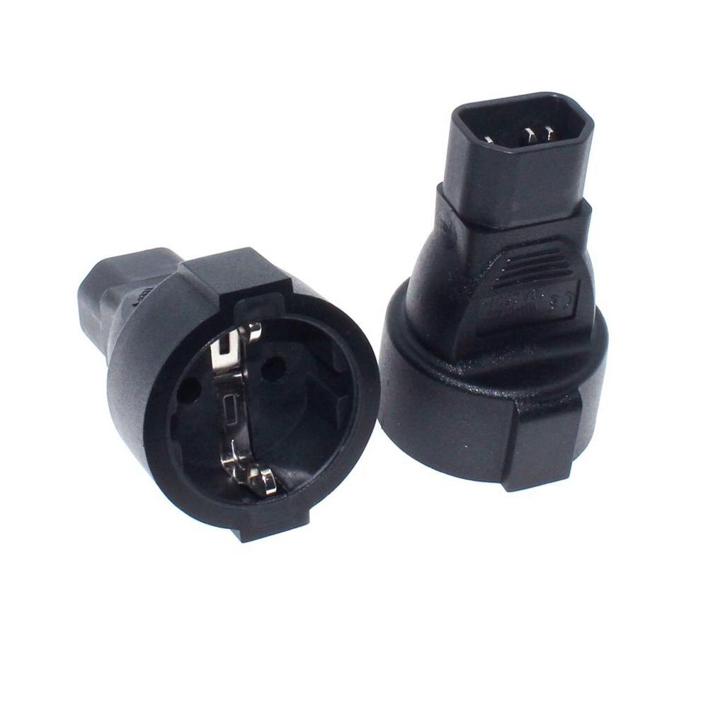 C14-EU Socket IEC320 C14 TO Eu Euro Socket IEC 320 C14 to CEE 7/7 European Female AC Power UPS/PDU Power Lead Adapter*