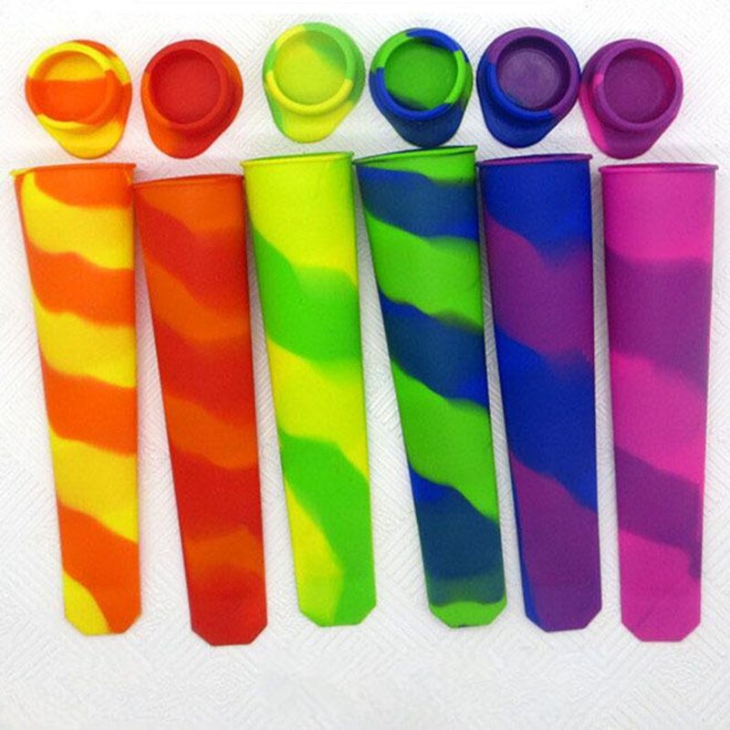 Moldes reutilizables de silicona para hacer polos para niños, DIY, para hacer polos, con tapa, 6 uds.