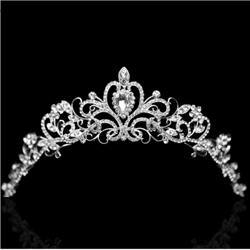 Three-piece Bridal Jewelry Set Crown Necklace Earrings Crystal Wedding Women Tiara Jewelry Accessories