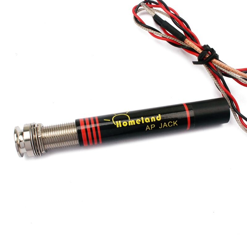 1 Set Guitar Active Preamp Piezo Pickup Endpin Jack Base Kit For Acoustic