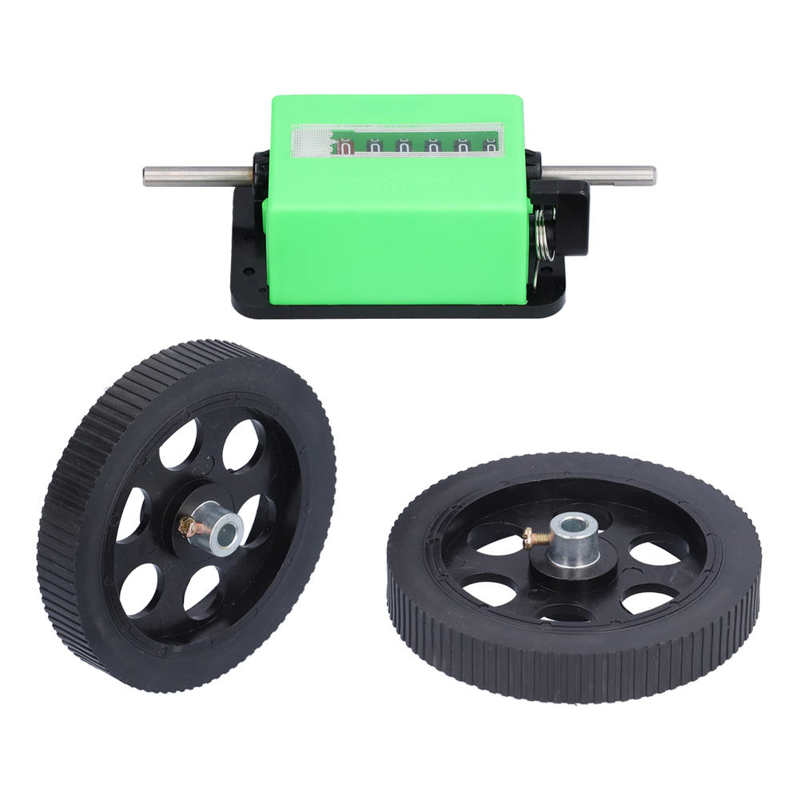 Mechanical Length Counter 6 Digits Rolling Meter with Range 0‑99999.9 Meters JM316