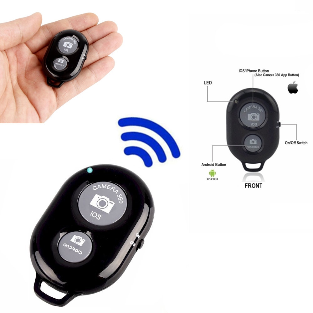 Ontspanknop Afstandsbediening Flash Draadloze Bluetooth-Compatibel Voor Mobiele Telefoon Draadloze Controle Enkele Voet Camera Sluiter