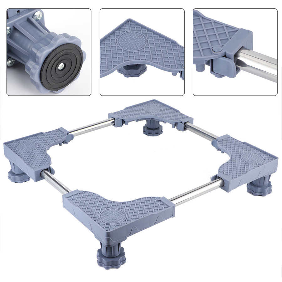 Washing Machine Stand Four-Legged Washing Machine Floor Stand Adjustable Base Bracket for Refrigerator Lavadoras