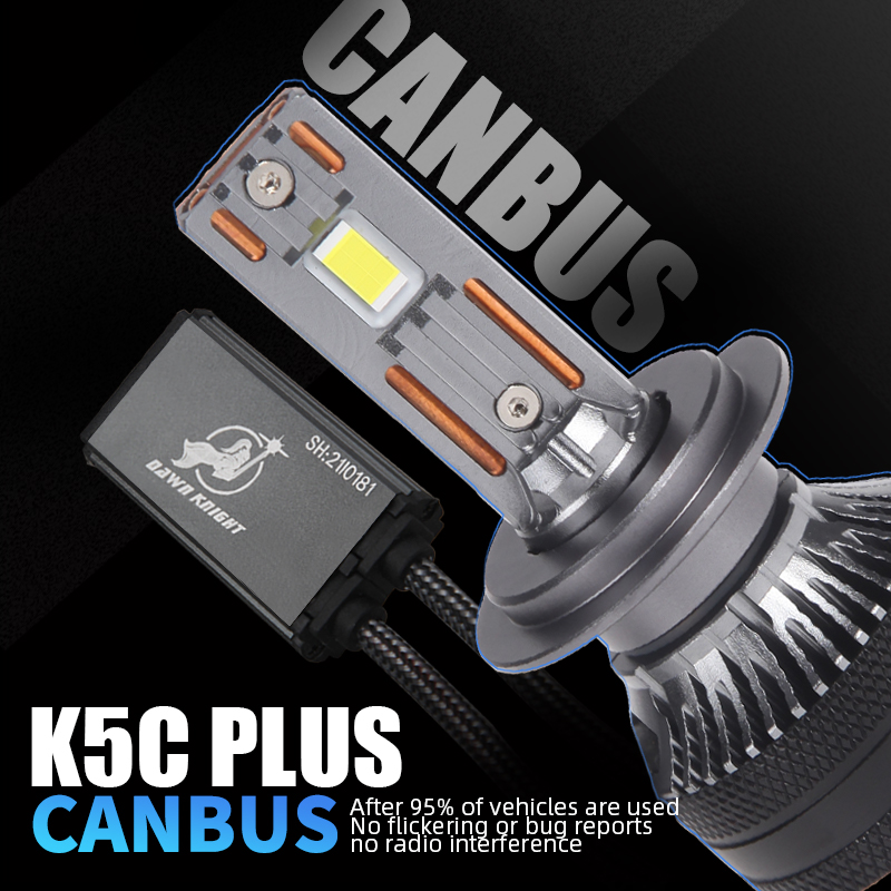 Dawn knight 140w k5c plus h7 h11 h1 h4 lâmpada led para farol 4300k led hb3 hb4 tubo de cobre duplo kit de luz led para carro 12v 2 peças