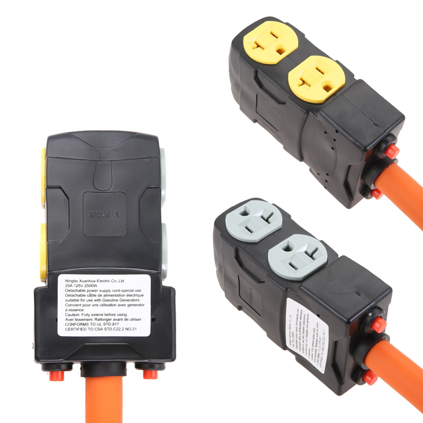 4-Prong 220-Volt Plug Naar 120-Volt 15/ 20Amp Huishouden Vrouwelijke Adapter Cord (4-Prong 14-50 Outlet Om (4) huishoudelijke W/Breaker)