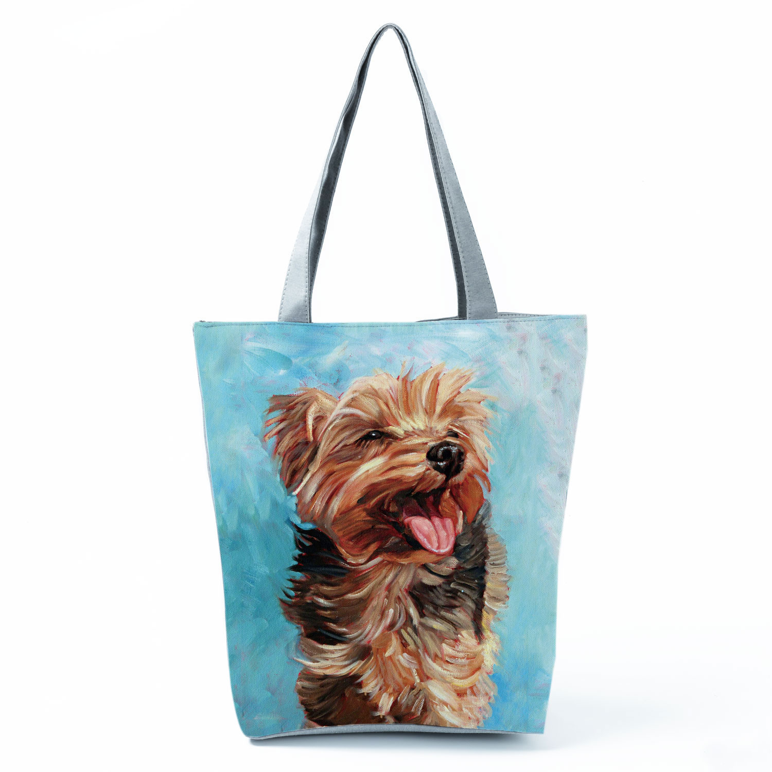 Sac à main en bandoulière de grande capacité pour femme, sac de courses exclusif avec peinture à l'huile, imprimé chien, pour épicerie, Papillon, carlin, Retriever: hl2915 Dog Bag