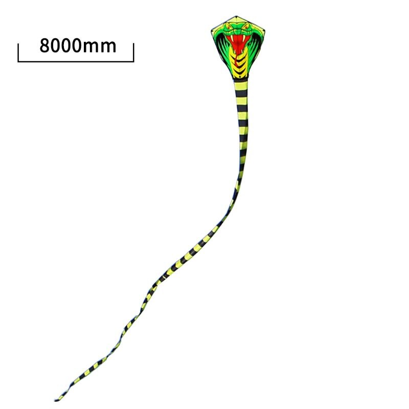 8m/26.25ft 15m/49.21ft cartoon-mamba-schlangen-drachen gfk-stange flugsport strand-kitesurfen kinder familie outdoor-sport