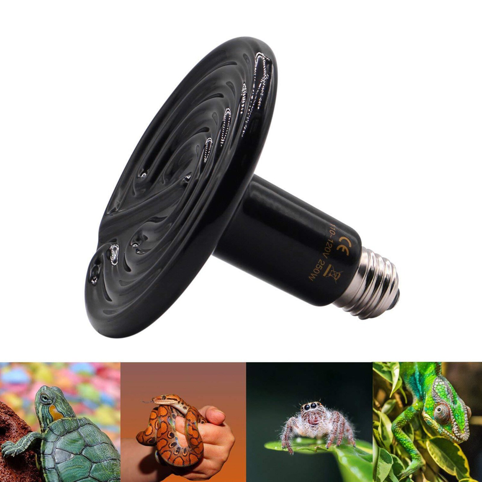 200W/250W céramique Reptiles lampe chauffante caméléon ampoule émettant chauffage