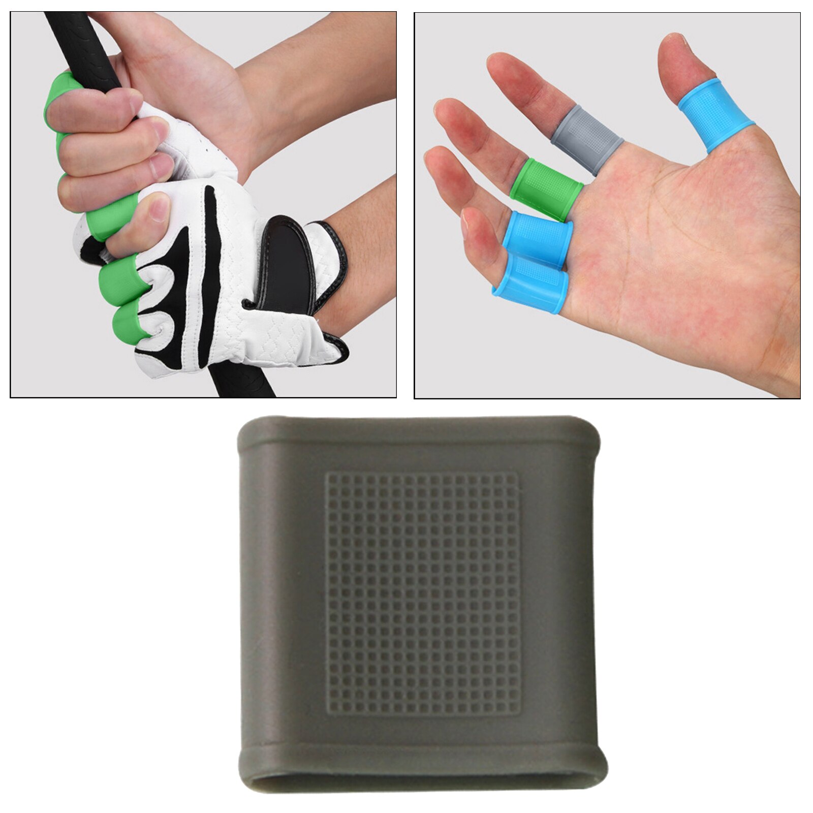 Soft Golf Finger Sleeves Protector Grip Silicone Gel Braces Cover Finger Cot Wrap Golfer Basketball Baseball Blowing Gym Sports