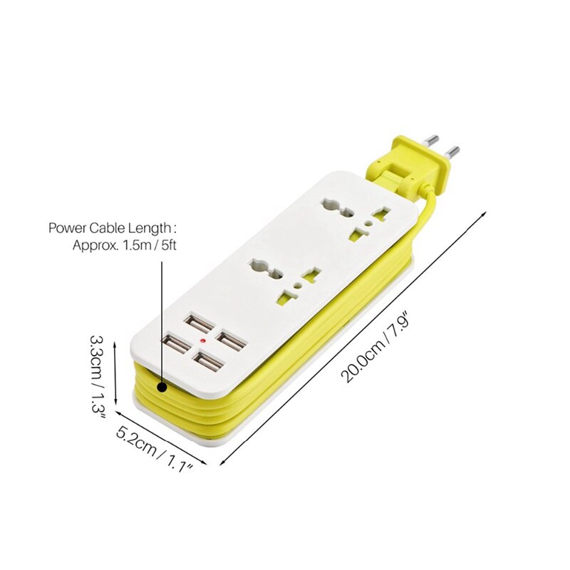 Extension Electrical Socket Portable Charging Ports USB Travel Household Power Strip Electrical Socket Power Sockets Smart Charg