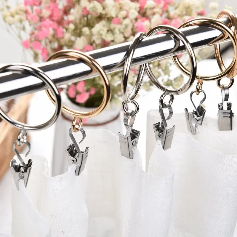 60/10 Stuks Roestvrij Stalen Gordijn Clips Met Haken Zware Opknoping Klemmen Gordijn Haak Clips Voor Huisdecoratie ambachten