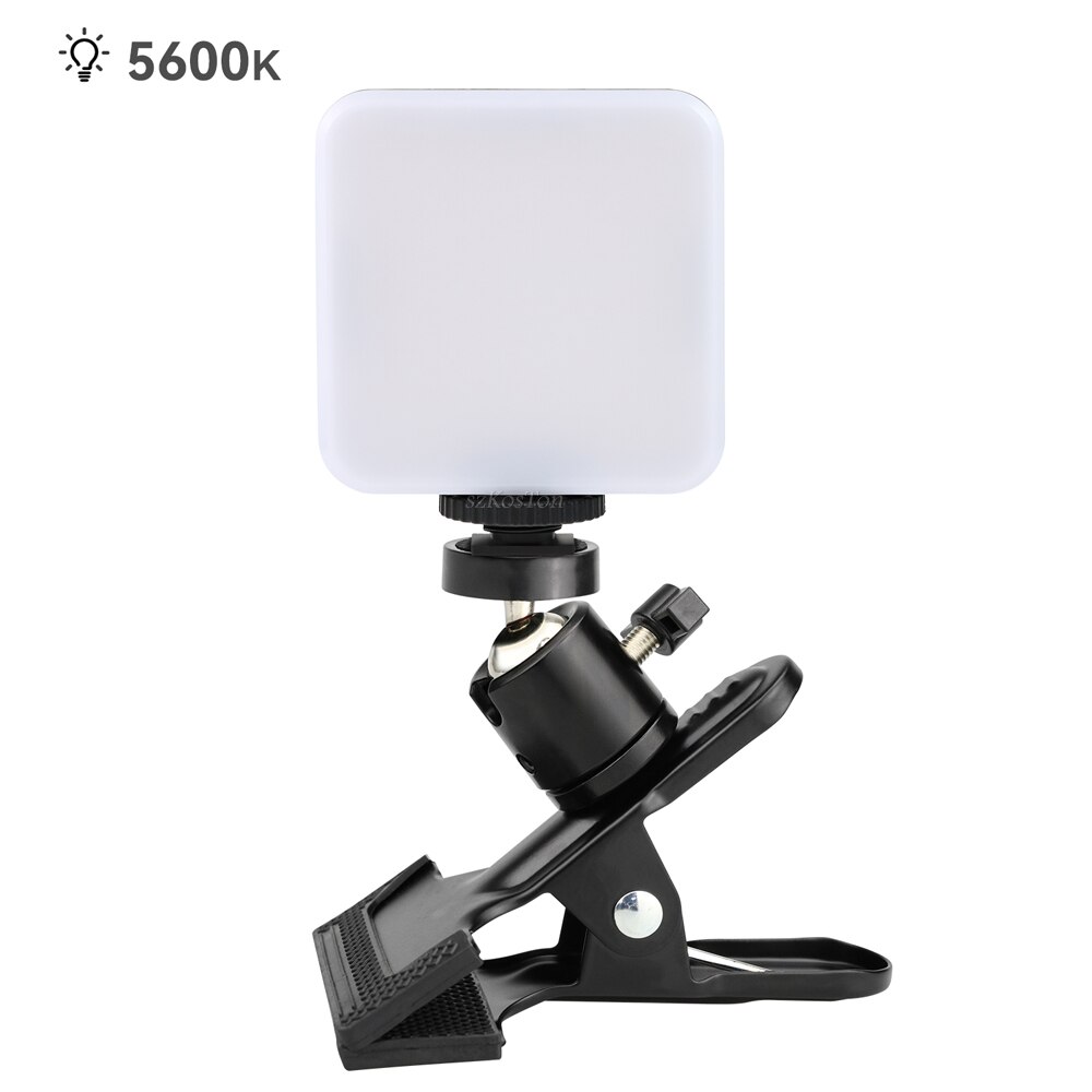 5600K LED Video Light 800LM For Phone Camera Tripod Fill Lamps With Cold Shoe Mini Panel Lamp Vlog Selfie Photography Lighting: Option 4