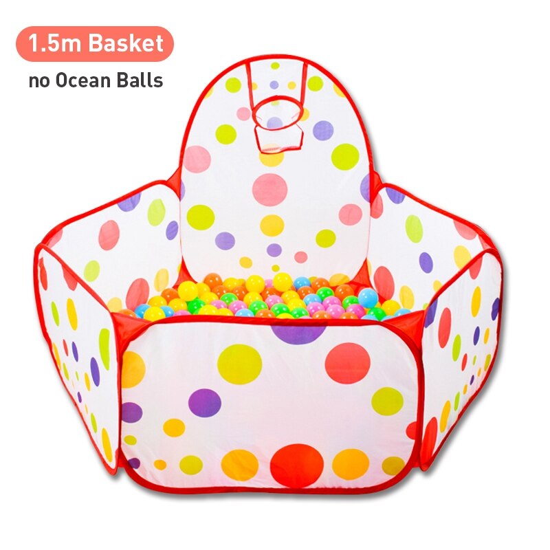 1Set Opvouwbare Baby Speelhuis Tent Basketbal Tent Kids Oceaan Ballenbad Outdoor Indoor Sport Baby Toysgame Speelhuis speelgoed: 1.5M Shooting style