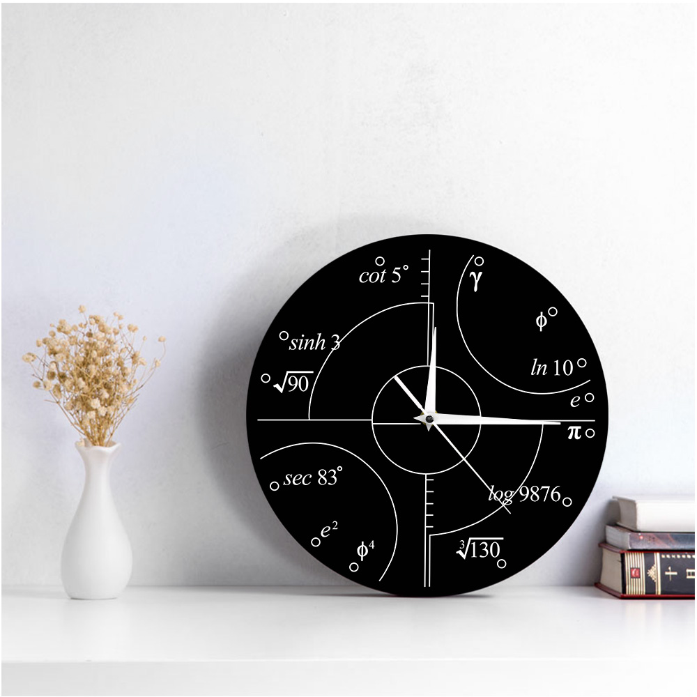 Advanced Math Irrational Numbers Wall Clock Science Mathematical Wall Art Modern Clock Wall Watch Classroom Decor Teachers