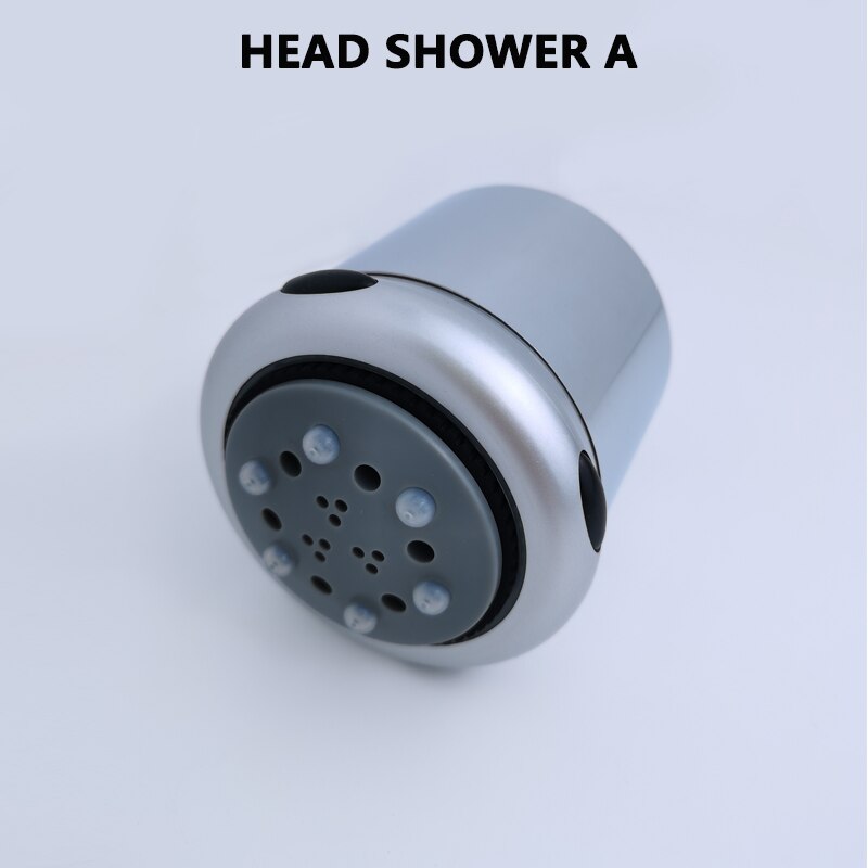 Overhead Top Shower Set ABS 3 Function 4 Inch Shower Solid Brass Cold Valve Shine Chrome Rainfall 1 Way Round Mixer Faucet: Shower A Only