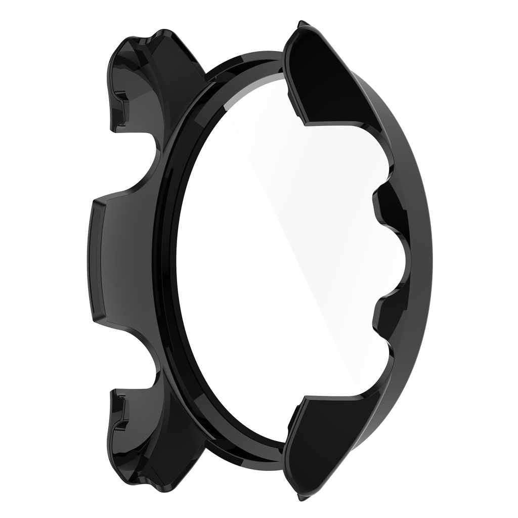 För garmin forerunner 255 255s 265 265s 165 music 965 , hårt pc-stötfångarfodral med ram + hd slim, härdat glas, repfritt