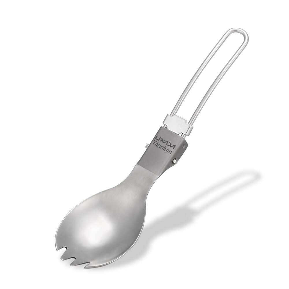 Plegable cuchara tenedor cúter ligero al aire libre la cena Spork cubiertos viajes de Camping mochila Tab Kits de viaje: Style 1