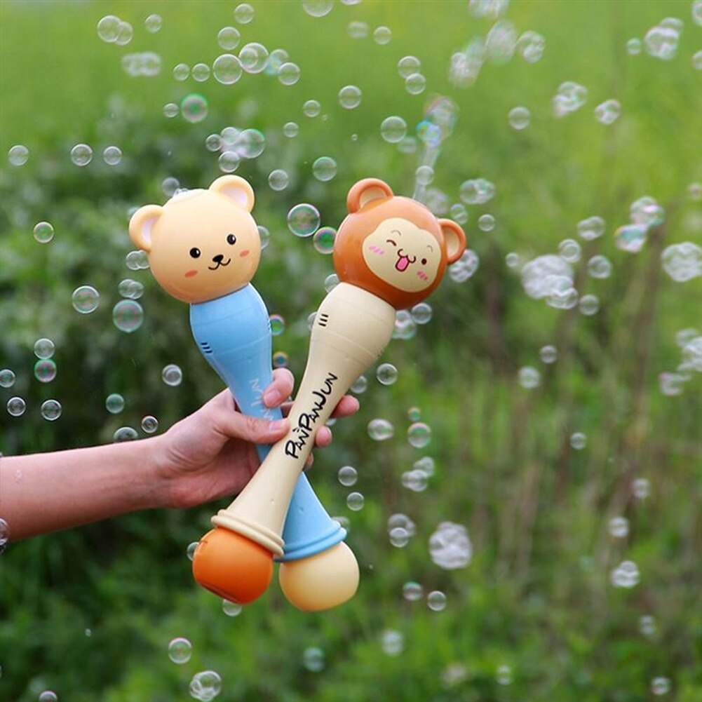 1Pc Kids Bubble Machine Fully Automatic Watertight Blowing Bubble Stick Bubble Maker Bubble Wand for Teens Kids Random Color