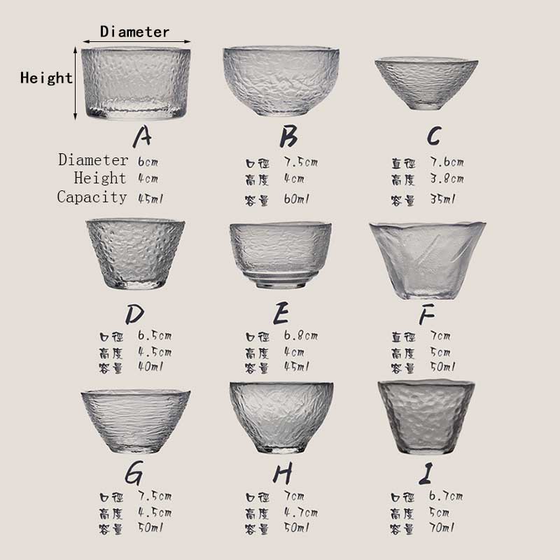 Japanischen Stil transparent Tee Tasse Klar Wärme Beständig Kung Fu Glas Tasse Wasser Blume Tee Schüssel Heimat Küche Büro Getränk