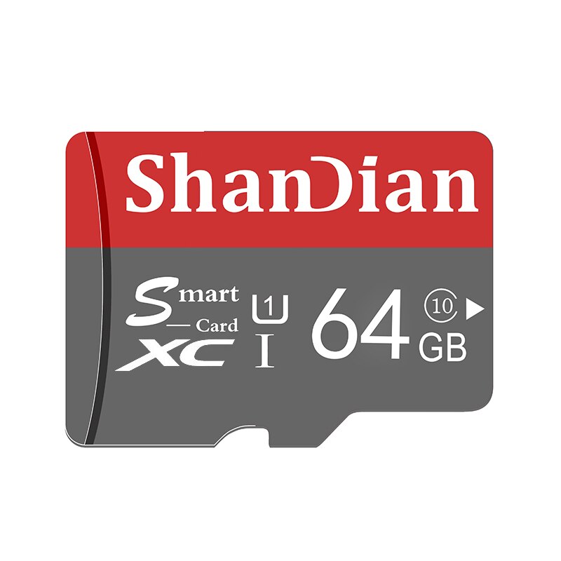 ShanDian mini karta TF szybka klasa 10 8GB 128GB 32GB karta pamięci Tarjeta wysokiej jakości karta Lampa błyskowa 16GB 64GB karta sprytny-sd: 64GB