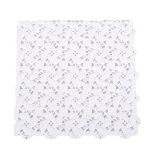 Anti-skli dusj badekar matte massasje teppe hjemme bad toalett putetrekk: Hvit