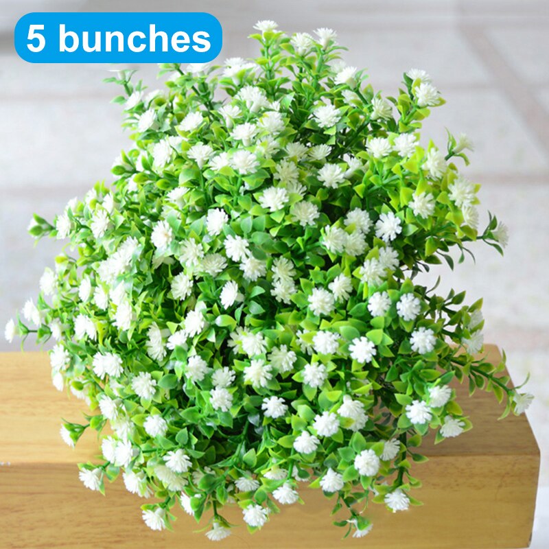 Good Healthy 5 Pcs Handmade Flowers Greenery Plants Eucalyptus Outdoor Bridal Wedding Bouquet Decoration: Default Title