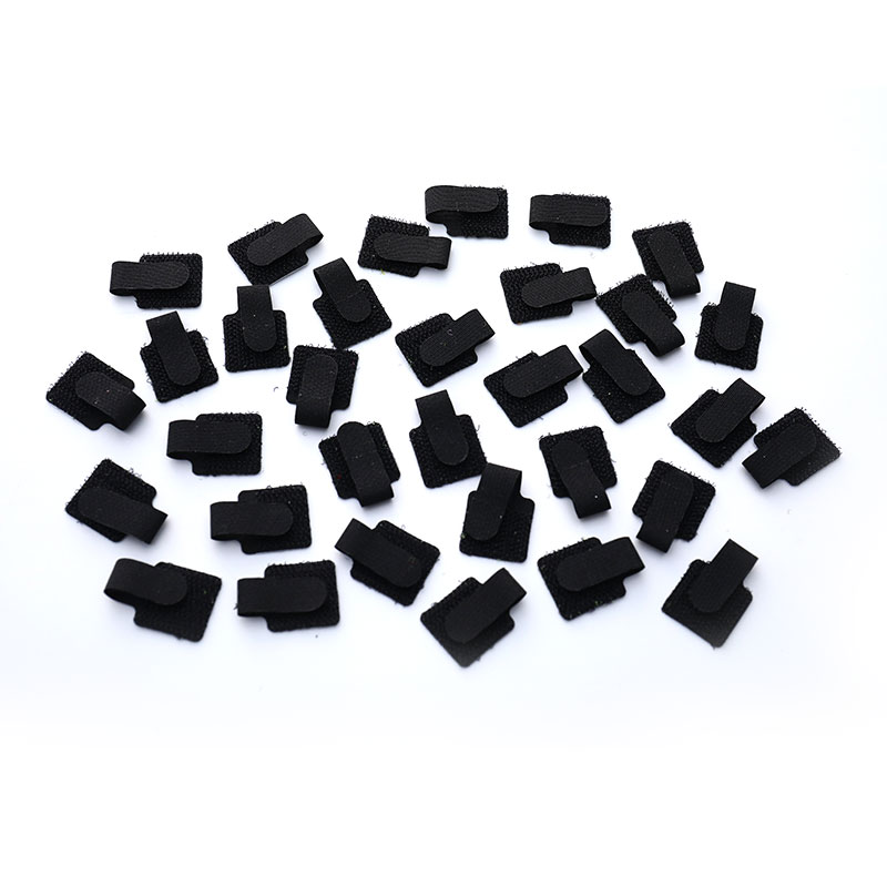 10pcs Velcro Wire Organizer Wire Organizer Reusable Wire Adhesive Loop Hook Nylon Strap Organizer Power Cable Ties: Black