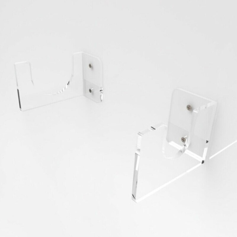 Suporte De Armazenamento pçs/set 2 Softball Início Wall Mounted Prateleira Horizontal Acessórios da Exposição Acrílica Suporte Transparente de Taco de Beisebol