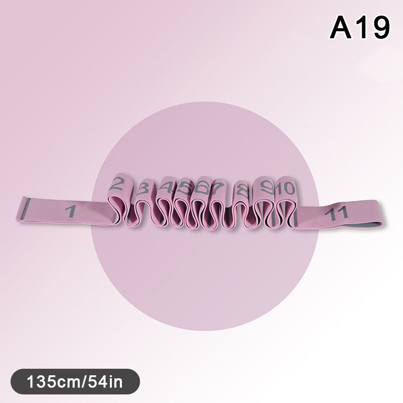 Elastischer Yoga-Stretchgurt mit Schlaufen, Stretchgurt für Ballett, Beinkörper, Stretchband für Yoga, Tanz, Pilates, Gymnastik: violet