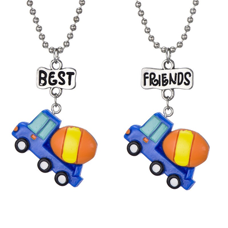 4 Stijlen Speelgoed Auto Jongen Hanger Ketting Lange Miniatuur Vriendschap Kralen Sieraden Voor Kinderen