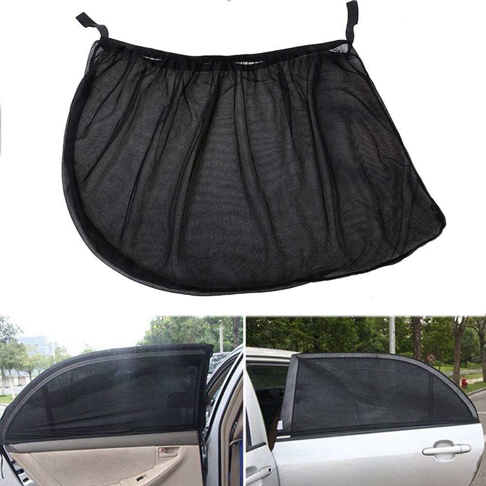 2 Pc Auto Side Rear Window Zonneklep Shade Mesh Cover Shield Uv Protector Venster Bescherming Film Cover Achterruit zonnescherm