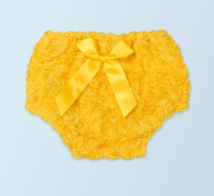 Vendite calde Neonato Ruffle Bloomers Del Bambino Delle Ragazze Dell'arco Del Merletto Shorts Bambino Mutandine e boxer Infantili Del Fiore della Rosa Della Biancheria Intima Vestiti di Modo Regali